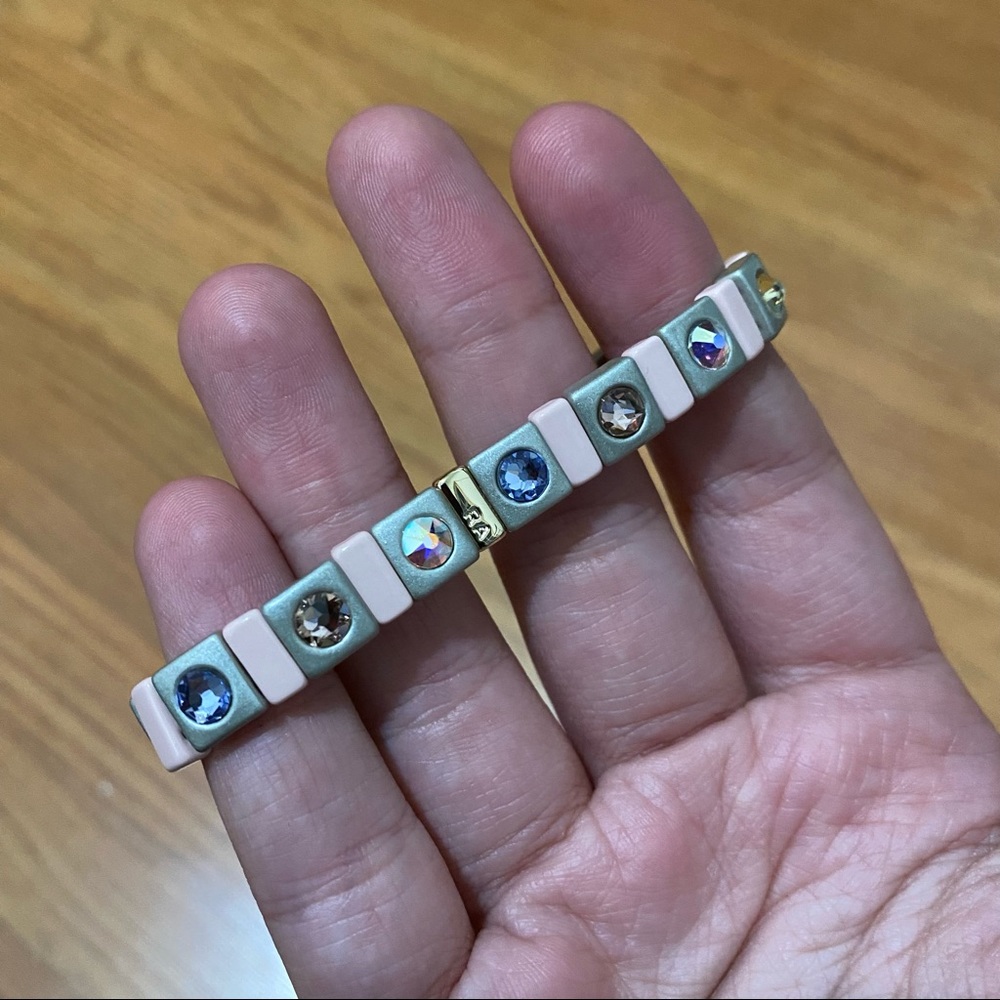 Roxanne Assoulin Pastel Tile Bracelet with Multicolor Crystal Accents